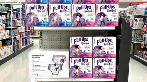 Pull-Ups New Leaf Target Endcap